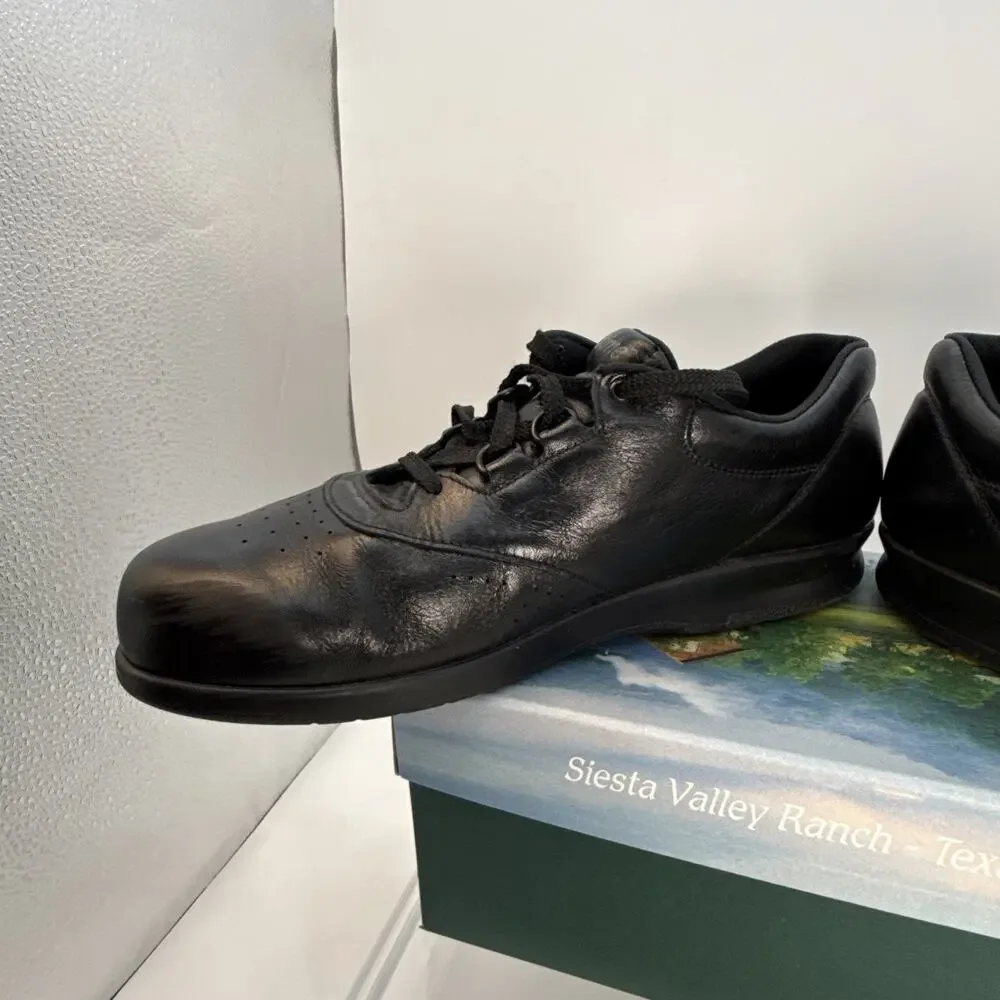 SAS Women's Free Time Sneaker Size 10.5S Black Leather Tripad Walk Shoe